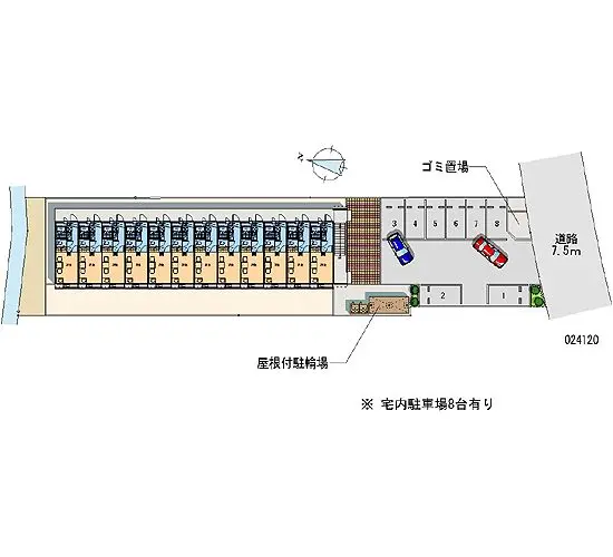 ★手数料０円★清瀬市中里２丁目 月極駐車場